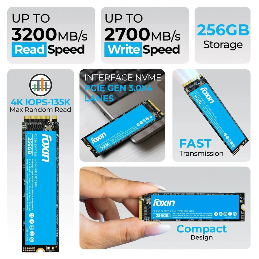 Foxin Internal SSD 256GB NVMe (FX 256 Express) view 2